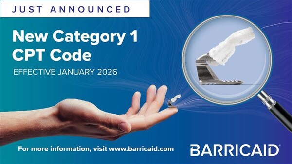 Intrinsic Therapeutics Announces New Category 1 CPT Code for Bone Anchored Annular Closure, including the Barricaid® Annular Closure Device, to Treat Patients Undergoing Lumbar Discectomy for Herniated Discs